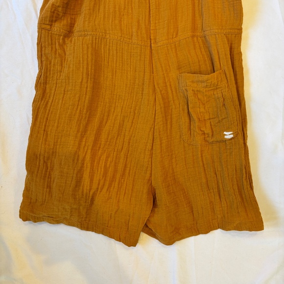 Jetty Women’s Mustard Yellow Sleeveless Romper XS – Pockets, Back Zipper, Casual - Picture 7 of 8